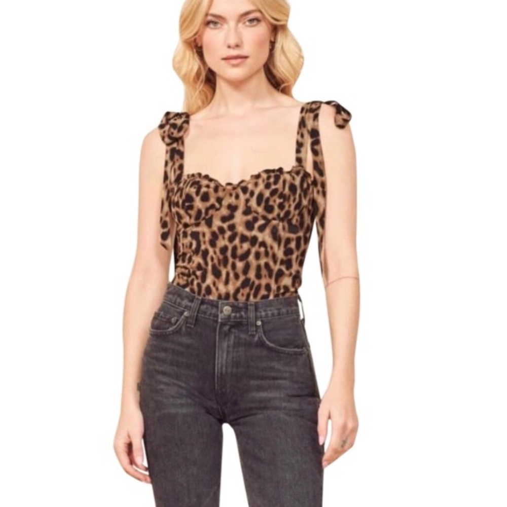 Reformation Leopard Blanca Tank Top/Cami